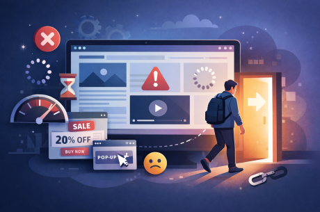 What makes someone leave a website?