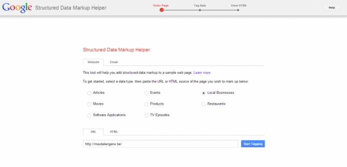 Structured Data Markup Helper