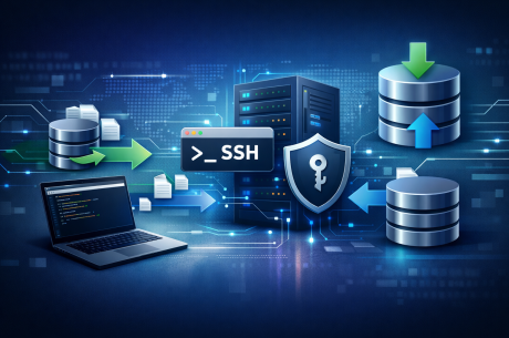 How to import and export a large database using SSH 