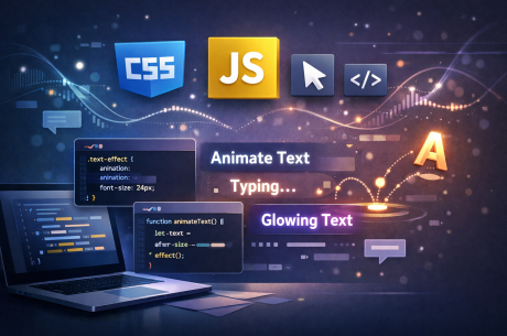 6  CSS & JavaScript Text Animation Snippets