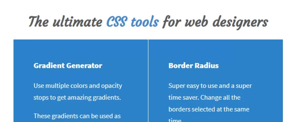 Must Have CSS Tools for Designers