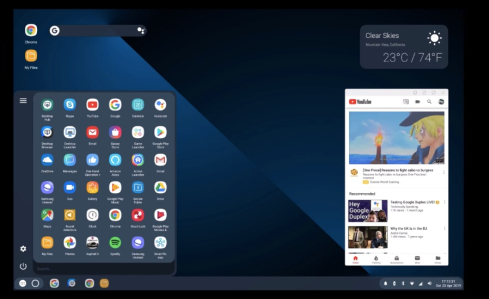 Las primeras imagenes de Android Q en Modo de escritorio