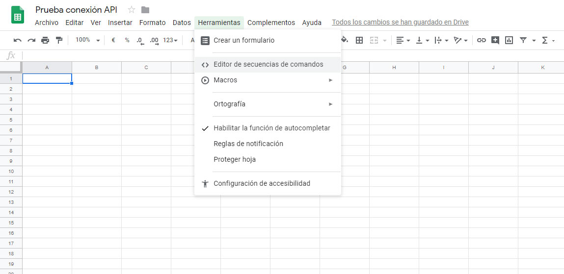 Guía para principiantes sobre las API con Google Sheets y Google Apps Script