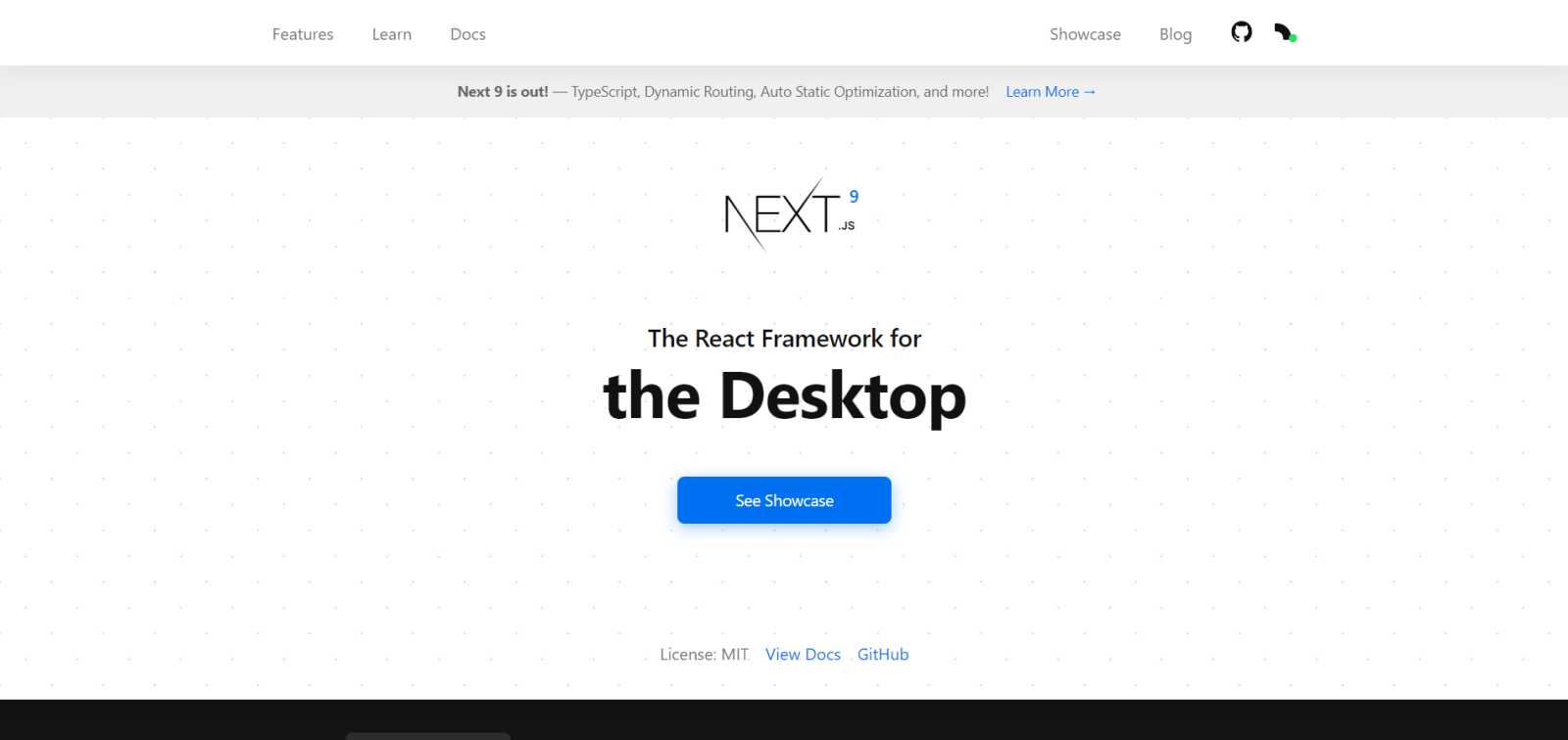 Next.js landing page