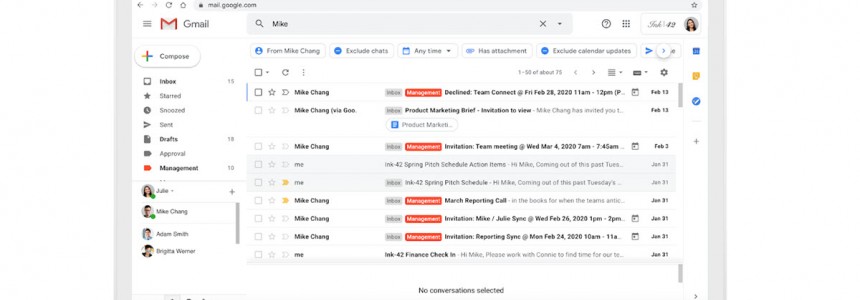 GMail aggiunge nuovi filtri per la ricerca della posta in un unico passaggio