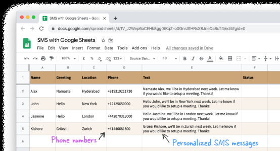 Cómo enviar mensajes SMS con Google Sheets y tu teléfono Android