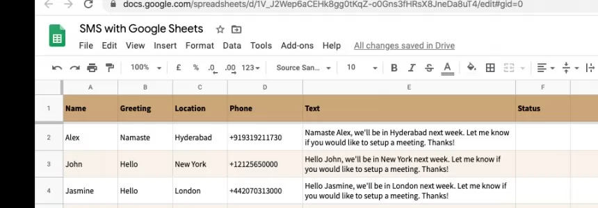 Cómo enviar mensajes SMS con Google Sheets y tu teléfono Android