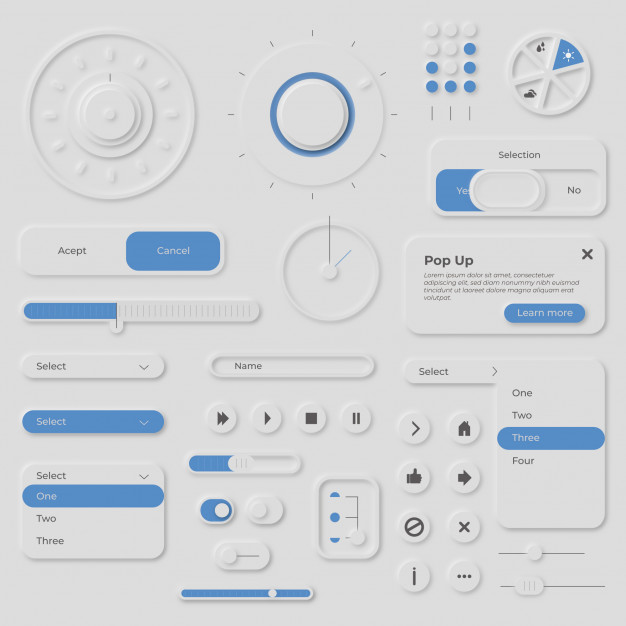 collection-elements-neumorphic-style