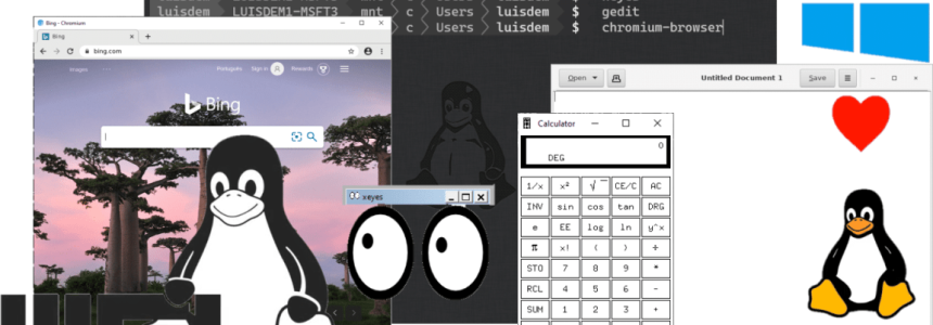Las aplicaciones gráficas y la GUI de Linux llegan al sub-sistema de Windows para Linux