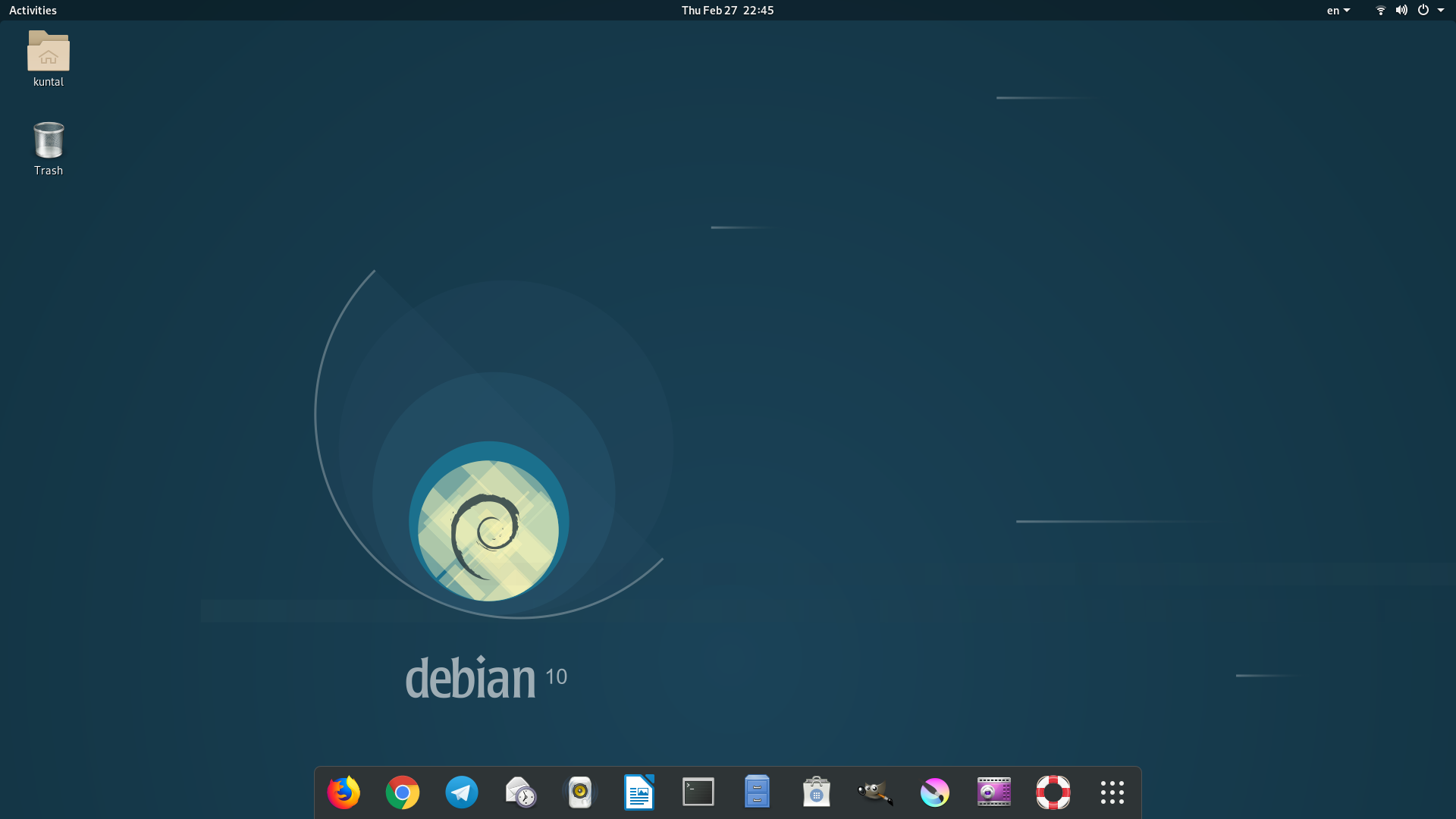 Escritorio de Debian