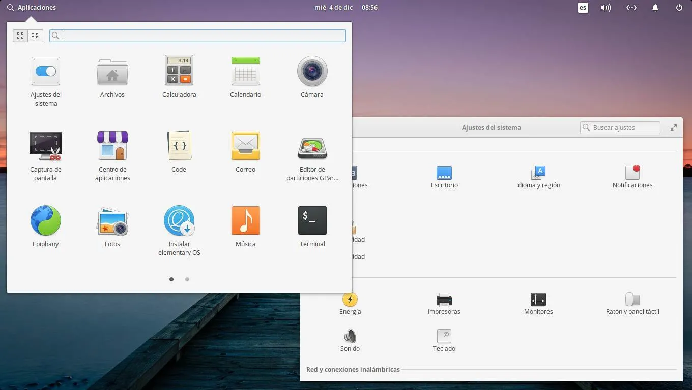 Escritorio de ElementaryOS