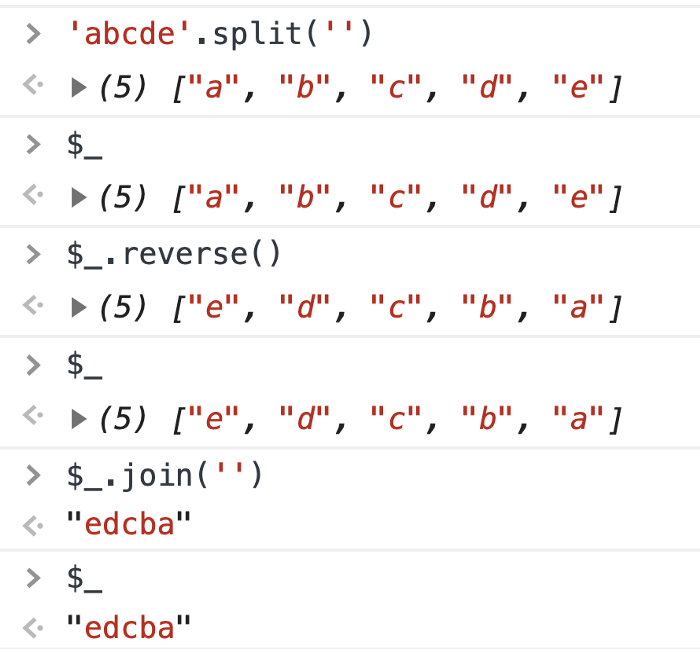 reverse string
