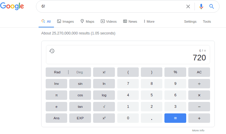 google search features example