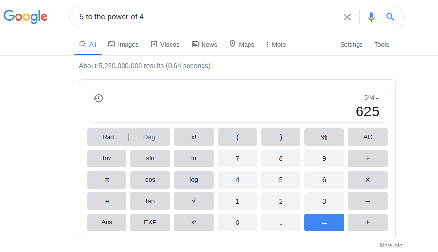 google search features example
