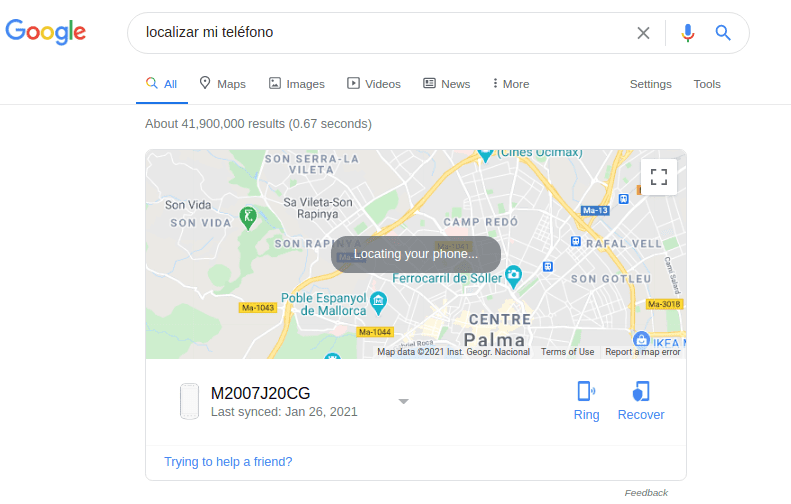 google search features example