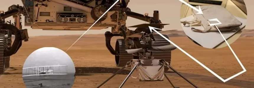 Ingenuity, il drone che è su Marte trasporta un pezzo di tessuto dell'aereo dei fratelli Wright. -   