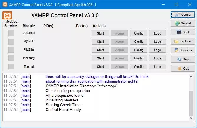 How to set up your own free web server with XAMPP