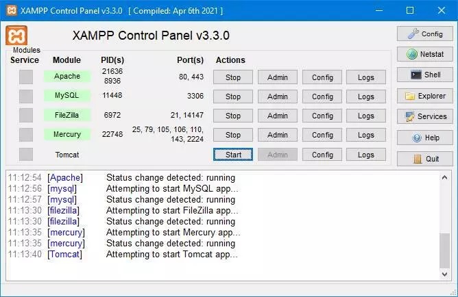 How to set up your own free web server with XAMPP