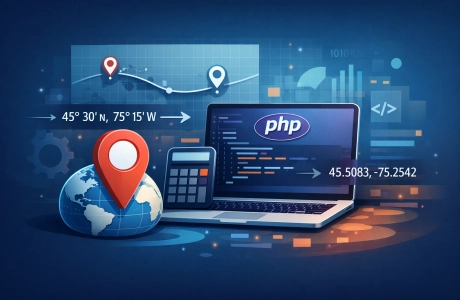 PHP: Convert coordinates from degrees to decimal format