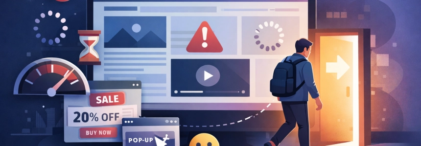 What makes someone leave a website?