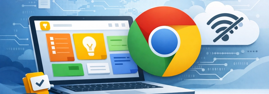 Google Keep: arriva l’app per Chrome consultabile anche Offline