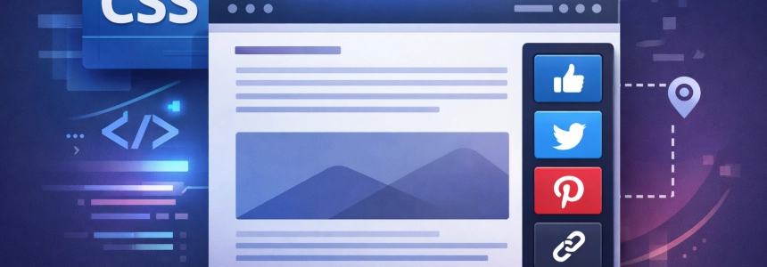 CSS:How To Create Fixed Position Share Box