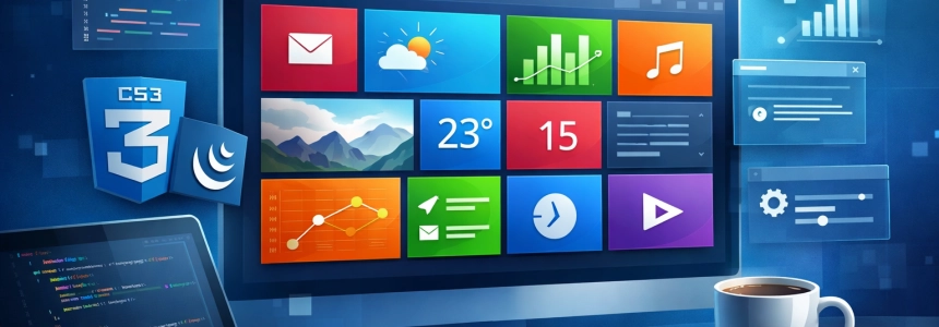 Come creare una dashboard simil Windows8 con CSS3 e jQuery