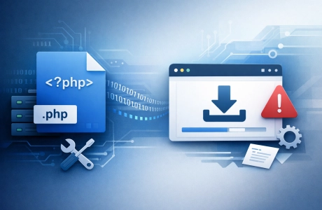 PHP files are downloaded by browser instead of processed by the server, how to solve it?
