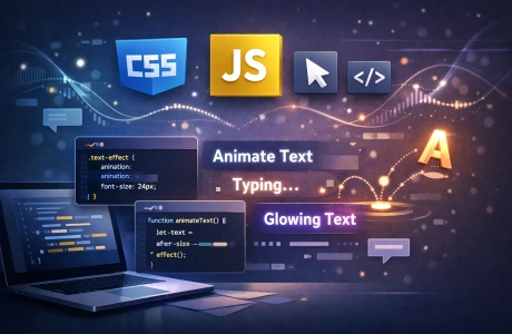 6  CSS & JavaScript Text Animation Snippets