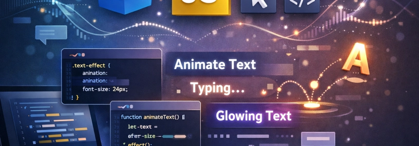 6  CSS & JavaScript Text Animation Snippets