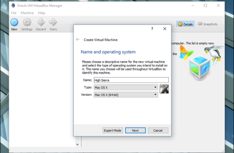 Install macOS High Sierra in VirtualBox on Windows 10