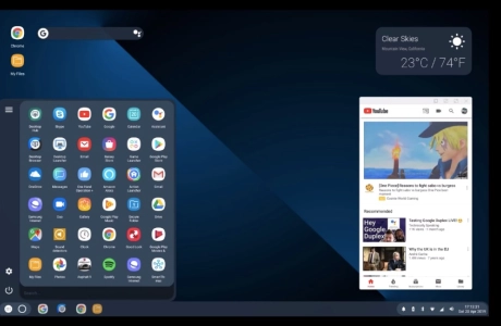 Las primeras imagenes de Android Q en Modo de escritorio