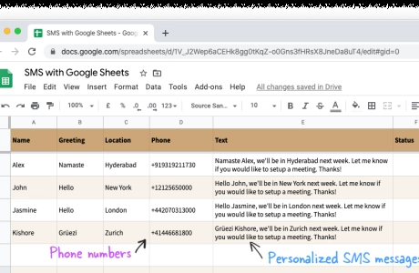 Cómo enviar mensajes SMS con Google Sheets y tu teléfono Android