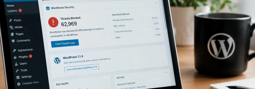 Wordfence bloquea 62.969 intentos contra un fallo de WordPress