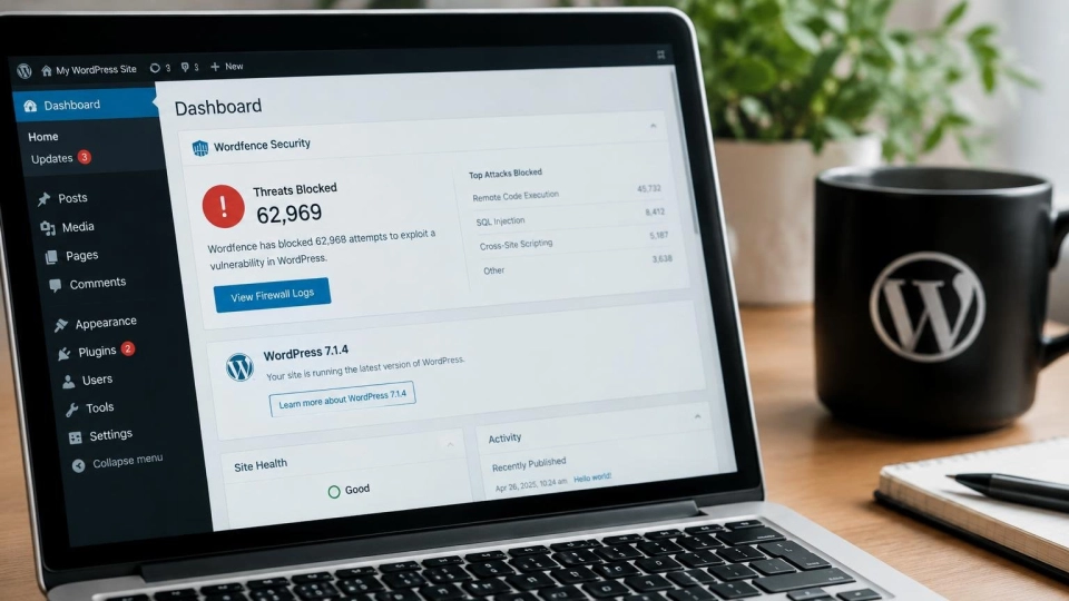 Wordfence bloquea 62.969 intentos contra un fallo de WordPress