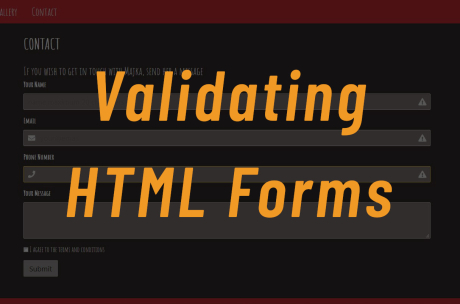 Validating HTML forms using BULMA and vanilla JavaScript