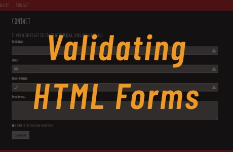 Validating HTML forms using BULMA and vanilla JavaScript
